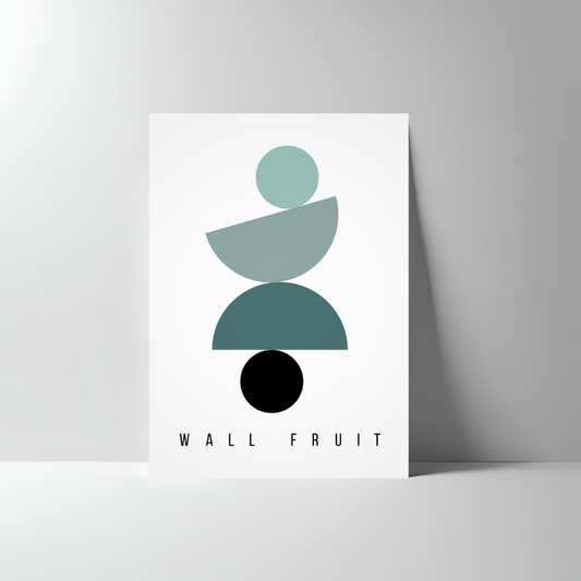 BALANCING HALF-CIRCLE ABSTRACT POSTER