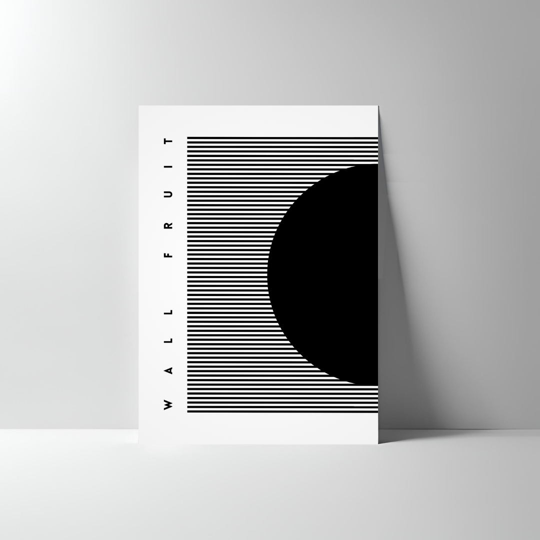 BLACK CIRCLE ABSTRACT POSTER