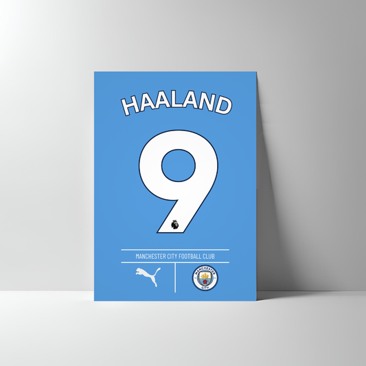 MANCHESTER CITY SHIRT POSTER