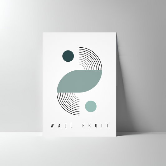 SIMPLE HALF-CIRCLE 2 ABSTRACT POSTER