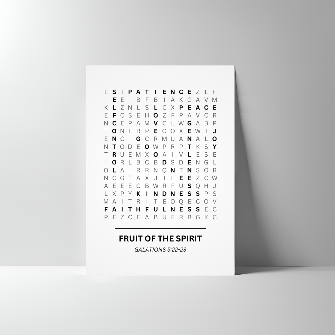 FRUIT OF THE SPIRIT (WORD SEARCH) POSTER